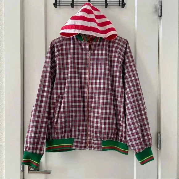 Vintage Oilily Reversible Jacket Quilt Lined Cats Lover And Christmas Size S - Picture 3 of 15